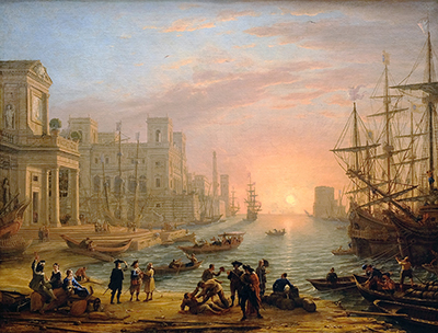 Seaport at Sunset Claude Lorrain